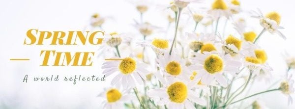 season, flower, plant, White Bud Spring Time Banner Facebook Cover Template