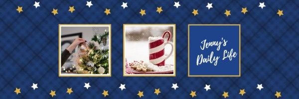 daily life, vlog, record, Christmas Style Cover Twitter Cover Template