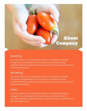marketing, business, company, Food Grocery Cooperate Annual  Report Template