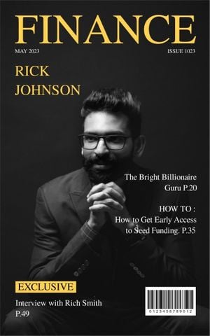 Black Finance Magazine Cover Book Cover