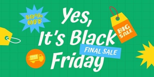 black friday, sale, promotion, Green Twitter Post Template