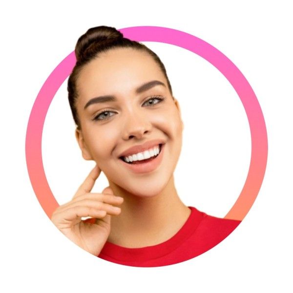 female, photo, image cutout, Red Simple Gradient Social Media Profile Picture Avatar Template
