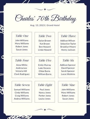 White And Blue Background Seating Chart