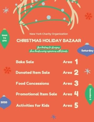 merry christmas, holiday, vacation, Christmas Bazaar Program Template