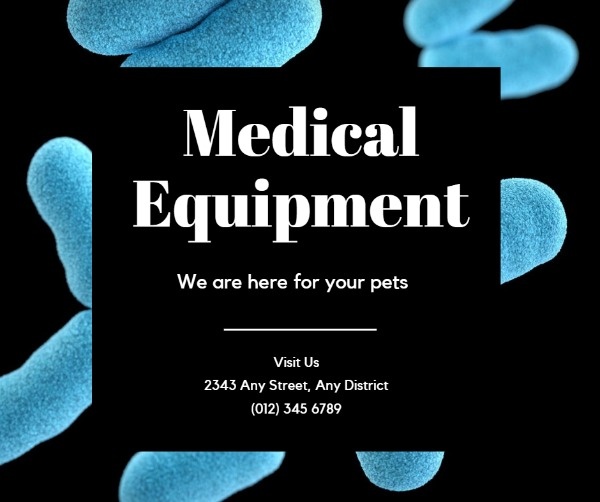 Blue Medical Equipment Pills Facebook Post