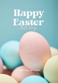 festival, celebration, celebrate, Colorful Eggs Photo Easter Greeting Poster Template
