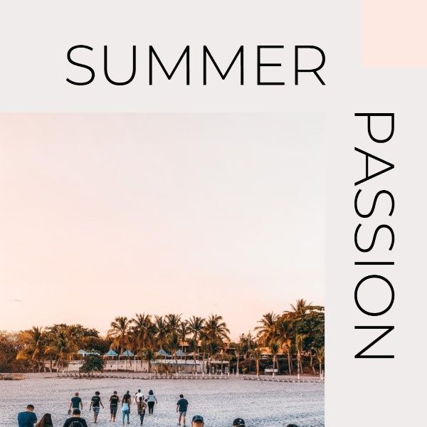 social media, season, life, White Summer Passion  Instagram Post Template