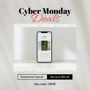 sale, business, commercial, White Cyber Monday Deals Instagram Post Template