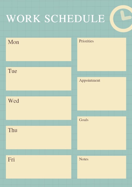 Work Schedule Planner