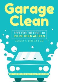 car wash, car, wash, Garage Clean Flyer Template