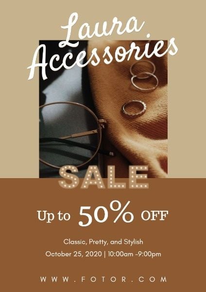 fashion, shop, store, Accessories Sales Poster Template