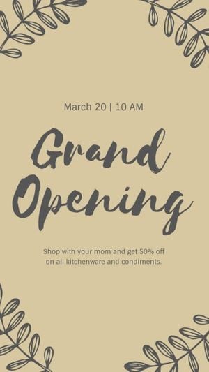 store, shop, sale, Retro Style Grand Opening Instagram Story Template