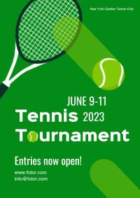 网球锦标赛 英文海报