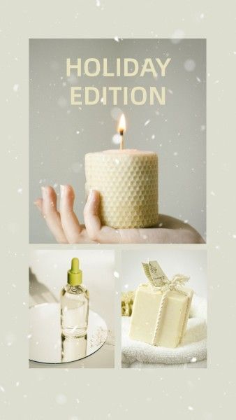 christmas, xmas, promotion, Clean Holiday Edition Skincare Instagram Story Template