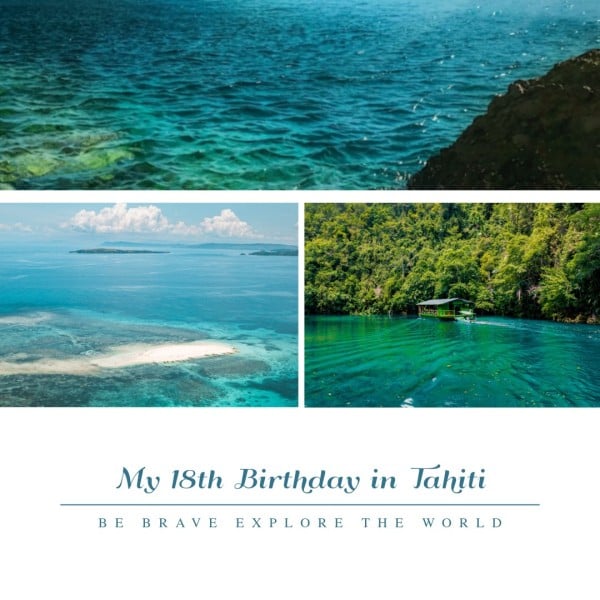 タヒチ写真コラージュ