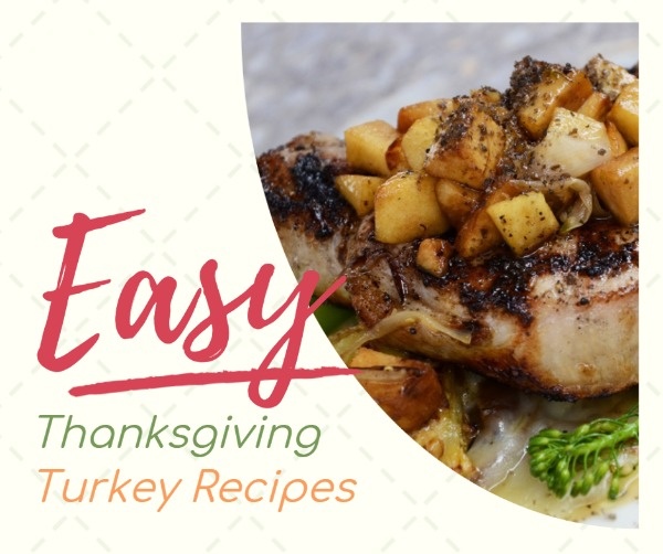 Online Happy Thanksgiving Turkey Recipe Facebook Post Template | Fotor ...