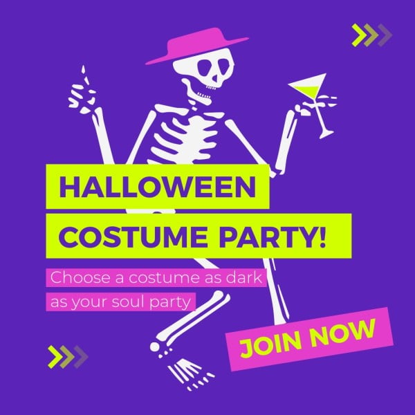 Cartoon Cute Spooky Halloween Party Instagram Post