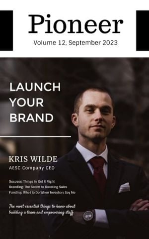entrepreneur, job, work, Black Simple Business Book Cover Template