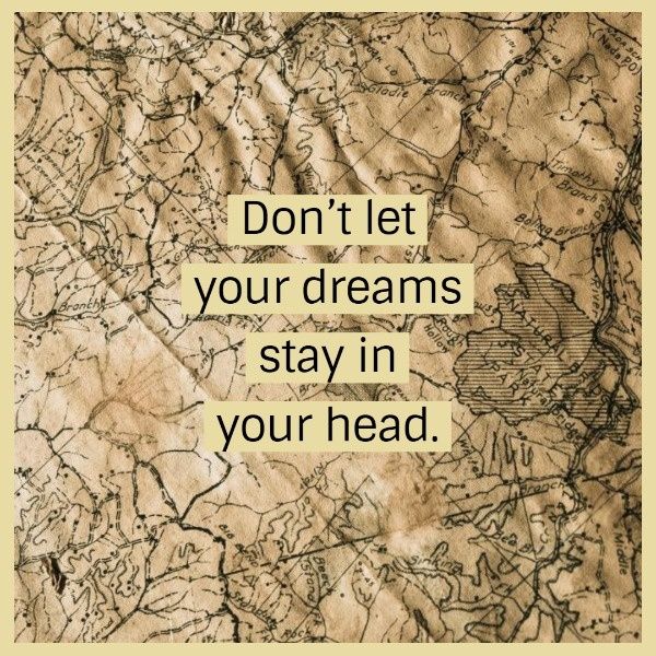 map, inspiration, encouragement, Dream Quote Instagram Post Template