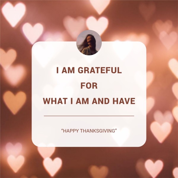 Happy Thanksgiving Self Reminder Instagram Post
