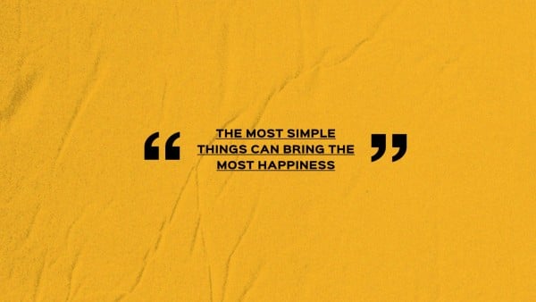 Yellow Happiness Life Quote Wallpaper