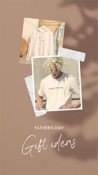 Brown Modern Father's Day Photo Collage Gift Ideas Instagram Story