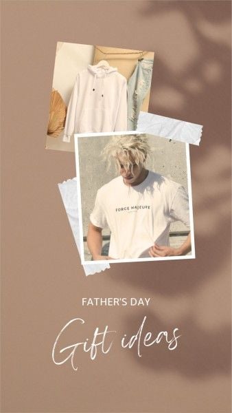 fashion, menswear, clothing, Brown Modern Father's Day Photo Collage Gift Ideas Instagram Story Template