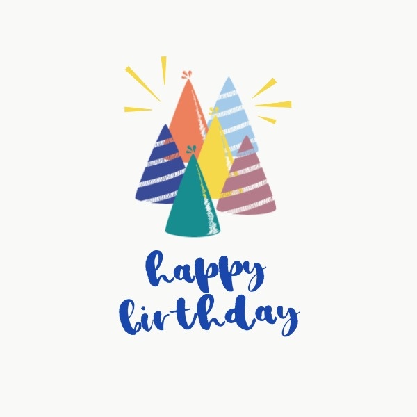 Happy Birthday Hat Instagram Post