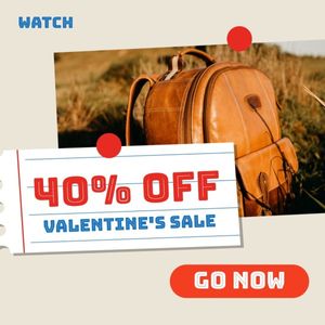 love, promotion, business, Red Valentine Sale Coupon Instagram Ad Template