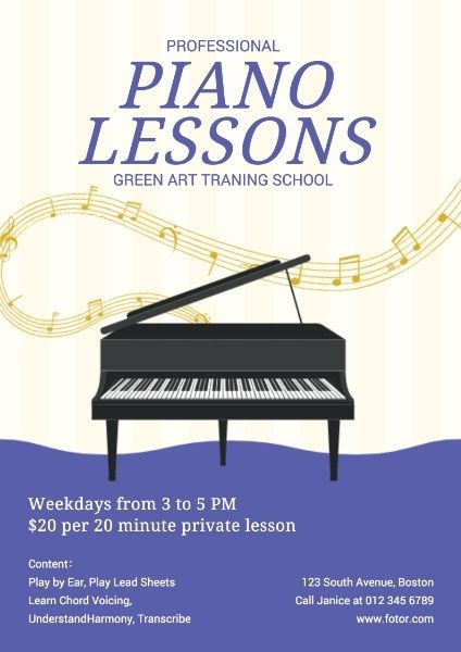 Piano Training Poster
