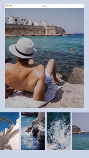 我的生活照片拼贴海滩旅行 Instagram快拍