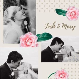 Floral Wedding Collage Instagram Post