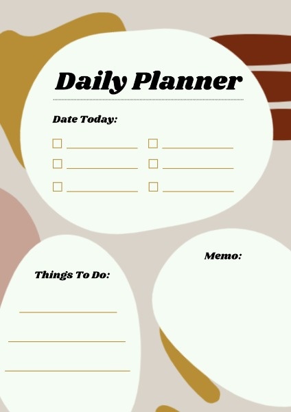 Simple Round Planner Planner