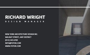 简单的黑色建筑设计公司 英文名片