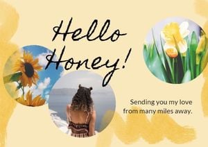 brush, bubble, lifestyle, Hello Honey Postcard Template