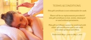 beauty, life, lifestyle, Massage  Gift Certificate Template