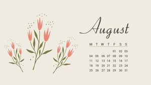 life, time, simple, Bloom Flower Floral Monthly Calendar Template