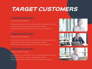 marketing, personal profile, vector, Red Business Plan Sales Sales Presentation 4:3 Template