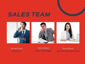 Red Business Plan Sales Sales Presentation 4:3