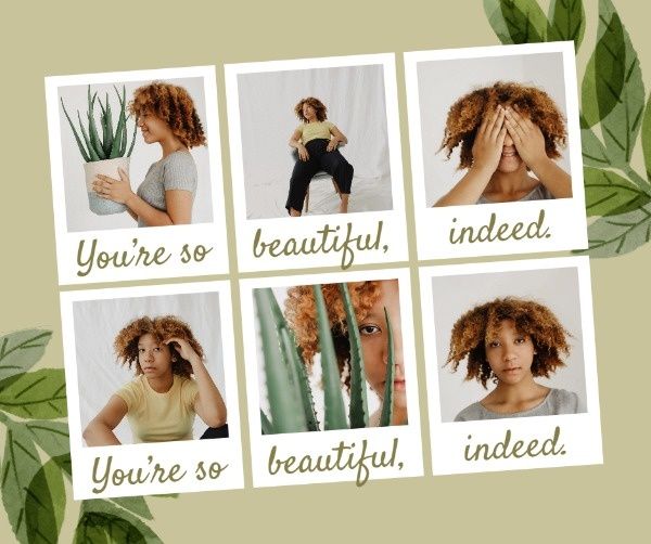 indeed, polaroid, photo collage, Beautiful Life Collage Facebook Post Template