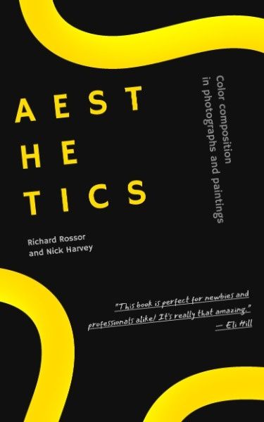 art, reading, press, Black And Yellow Abstract Aesthetics Book Book Cover Template