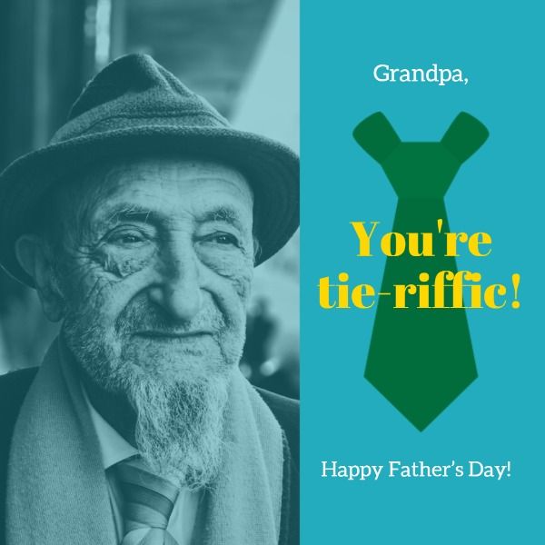dad, grandpa, greeting, Happy Father's Day Grandfather  Instagram Post Template