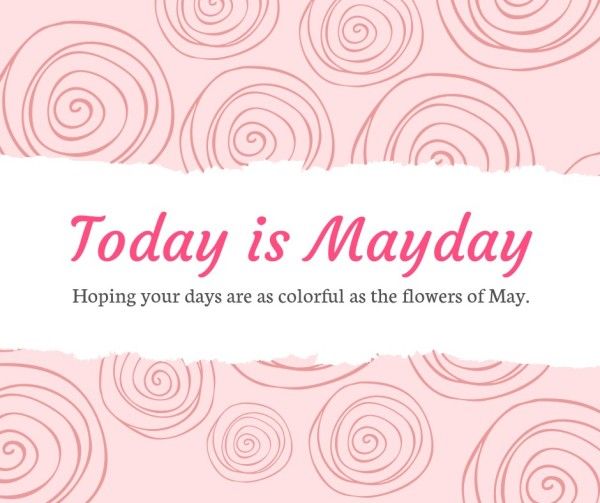 mayday, spring, season, Pink Flower Of May Facebook Post Template