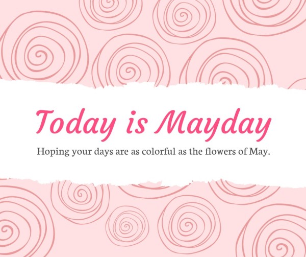 Pink Flower Of May Facebook Post