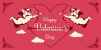 Red Valentine's Day Cupid Love Twitter Post