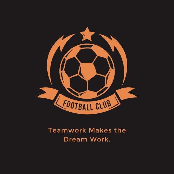 football logo, soccer, team, Orange Classic Football Club Logo Template