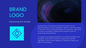 guide, logo, gradient, Blue Technology Business Brand Presentation Template