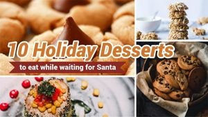 christmas, xmas, recipe, Holiday Food Dessert Collage Youtube Thumbnail Template