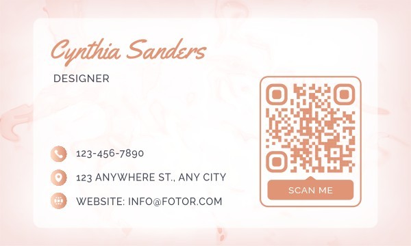 Pastel Pink Watercolor Background Graphic Designer QR Code