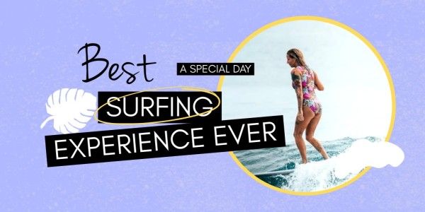 woman, life, surfing, Travel With Your Friends Twitter Post Template